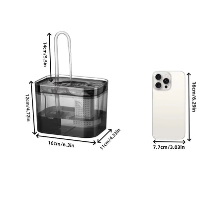 1.5L Pet Water Fountain for Cats and Dogs