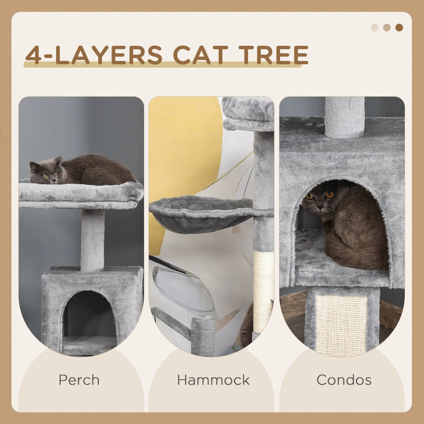 PawHut Cat Tree Tower for Indoor Cats